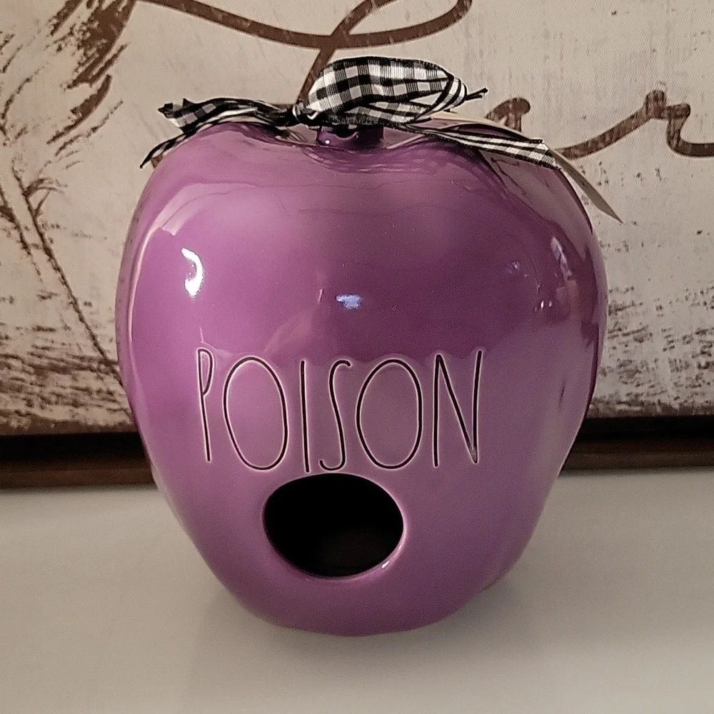 💜 Rae Dunn Purple Poison Apple Birdhouse Halloween
